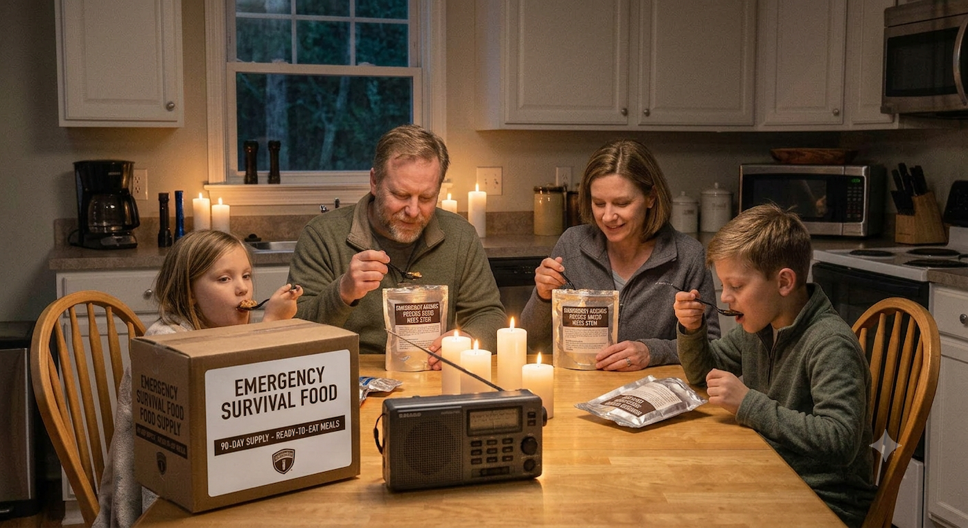 Emergency food storage and home preparedness setup